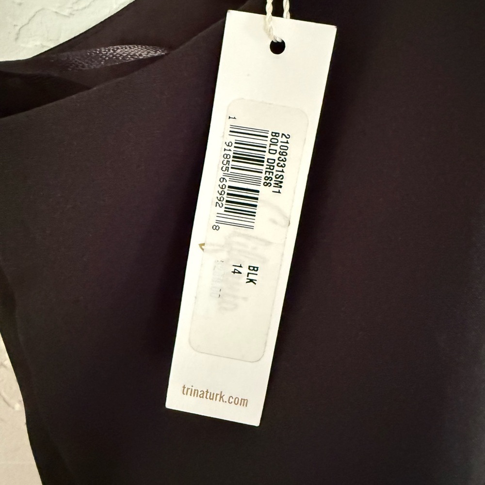 Trina Turk Black Dress Size Large NWT - Picture 5 of 10